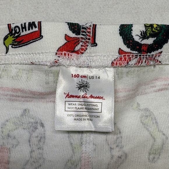 Hanna Andersson Dr Seuss Grinch Fair Isle Pajama Set Youth Size 160cm US 14 - Picture 10 of 12